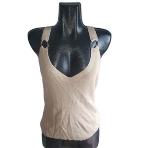 Limited Collection Beige Knit Tank Top Size XXL